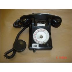 Black French table phone with mother in law listener