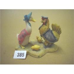 Border Fine Art Beatrix Potter figure 'Henny Penny meets Jemima Puddle Duck' BP 18 1988 with origina