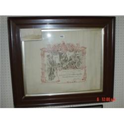 WW1 service picture and ship of service, Pte. Isaac Sedgeley 1918 signed George R 