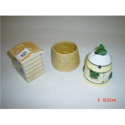 Royal Worcester honey pot plus two other honey pots