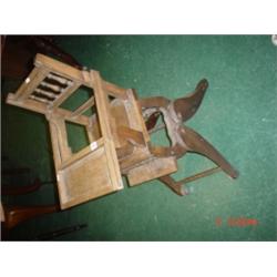 Victorian metamorphic high chair with later tray