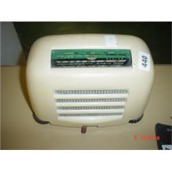 Bakalite radio, toaster shape made by K.B, cream colour