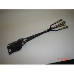 Set of four 30" long steel and brass fire irons