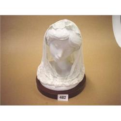 Fine Lladro figure of ladies head with veil No 1539 (slight damage) with original box 8.50" high