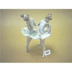 Lladro figure of two ballerinas No 5497 (slight damage) No 5497 7.50" high