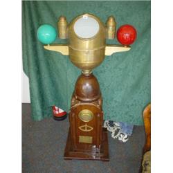 Ships Binnacle with gimbal mounted compass, the card inscribed C. Plath Hamburg Germany, fitted with
