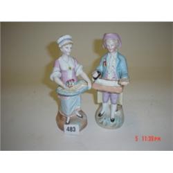 Pair of continental porcelain figures.