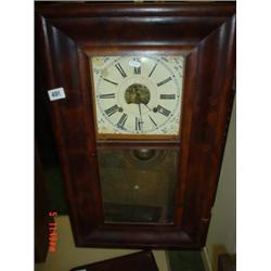 19th century mahogany wall clock American for restoration
