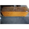 Image 1 : ANTIQUE 1850S PINE BLANKET CHEST - APPROX. 5' LONG