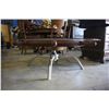 Image 2 : SHIPS WHEEL GLASS TOP COFFEE TABLE