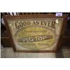 Image 1 : RARE 1870 FRAMED PAPER UNDER GLASS ONTARIO "PEG TOP" CIGAR SIGN