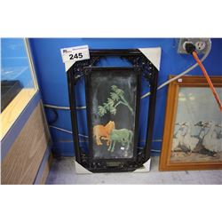 FRAMED ASIAN STONE ART