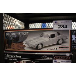 JIM BEAM 1963 SILVER CORVETTE STINGRAY DECANTER