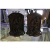 Image 2 : PAIR OF COPPER ROMAN BOOKENDS AND ANTIQUE BOWL