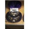 Image 1 : TWO VINTAGE SUGAR BOWLS WITH SPOONS IN CASE