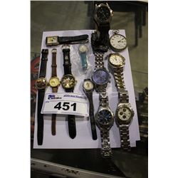 LOT OF WRISTWATCHES - MICKEY MOUSE, BEETLES, MICHAEL HILL, CITIZEN, AND GOVERNOR POCKET WATCH