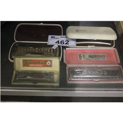 4 VINTAGE HARMONICAS INCLUDING HOHNER-COMET AND KOCH