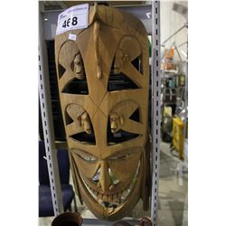 WOOD CARVED AFRICAN MASK