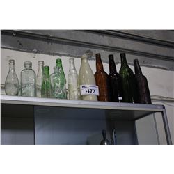 COLLECTION OF VINTAGE GLASS BOTTLES