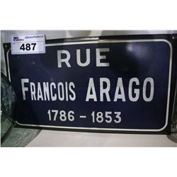 1910 PORCELAIN FRENCH HOUSE SIGN