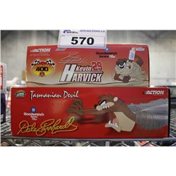 2 COLLECTABLE LIMITED EDITION TASMANIAN DEVIL STOCK CARS - #3 DALE EARNHARDT STOCK CAR AND #29