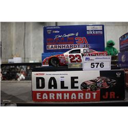 2 COLLECTABLE 1:18 SCALE DALE EARNHARDT JR. MONTE CARLO MODEL STOCK CARS AND RUSTY WALLACE MILLER