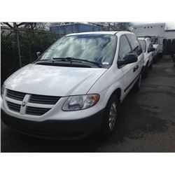 2006 DODGE CARAVAN, VAN, WHITE, GAS, AUTOMATIC, VIN#1D4GP21R16B552383, 99,888KMS,
