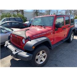 2007 JEEP WRANGLER, RED, 4DRSW, GAS, MANUAL, VIN#1J4GA69127L125952, 54,561KMS, RD,CD,PW,CC, OOP,