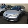 Image 1 : 2005 HONDA CIVIC, SILVER, 4DRSD, GAS, AUTOMATIC, VIN#2HGES16635H043852, 168,714KMS,