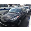 Image 1 : 2012 HYUNDAI ELANTRA, BLACK, 4DRSD, GAS, AUTOMATIC, VIN#5NPDH4AE9CH137425, 117,572KMS,
