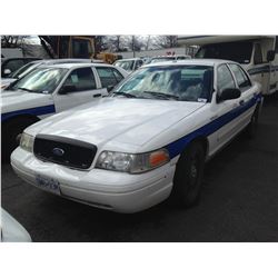 2009 CROWN VICTORIA, 4DRSD, WHITE, GAS, AUTOMATIC, VIN#2FAHP71V39X139187, 216,081KMS,