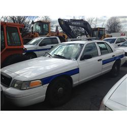 2011 FORD CROWN VICTORIA, 4DRSD, WHITE, GAS, AUTOMATIC, VIN#2FABP7BVXBX100073, 187,784KMS,