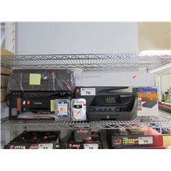 SHELF LOT-PRINTERS, HARD DRIVES, KEYBOARD, MISC.  (PARTS, REPAIR, SALVAGE)