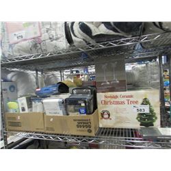 NOSTALGIC CERAMIC CHRISTMAS TREE, CRYSTAL CANDLESTICKS, COOKIE CUTTERS, PILLOW SHAMS, SHEET SETS,