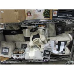 UGG THROW BLANKET, UGG HAYDEN KING SHEET SET, UGG CANDLES, UGG BASKET, UGG PET CLOTHING, UGG