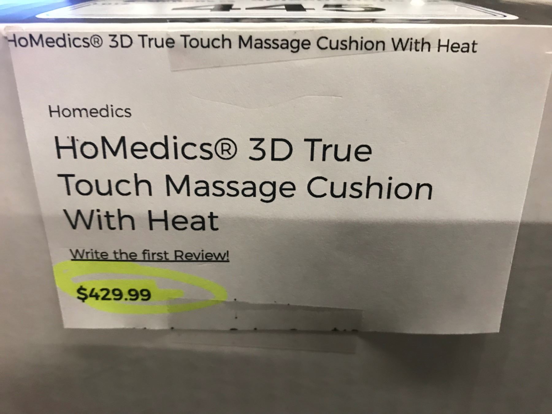 Homedics Shiatsu 3d Tru Touch Massage Cushion With Soothing Heat