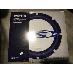 ALPINE TYPE S 12" HIGH PERFORMANCE SUBWOOFER 600 W PEAK