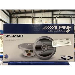 ALPINE SPS-M601 COAXIAL 2-WAY MARINE SPEAKER SYSTEM
