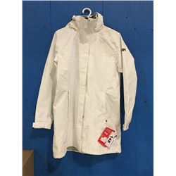 HELLY HANSEN - HELLY TECH WATERPROOF/ BREATHABLE LADIES SIZE L JACKET - WHITE