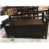 Image 1 : CHOCOLATE BROWN FINISH BENCH SEAT WITH UNDER SEAT STORAGE