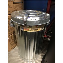 SMALL METAL GARBAGE CAN WITH LID
