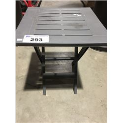 SMALL PLASTIC FOLDING PATIO SIDE TABLE