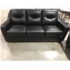 Image 2 : 2 PCS BLACK LEATHER SOFA & LOVE SEAT SET