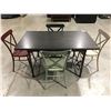 Image 1 : CONTEMPORARY 5 PCS INDUSTRIAL STYLE TABLE & CHAIR SET
