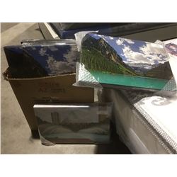 GROUP OF 10 ASSORTED OIL ON CANVAS ART PRINTS