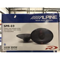 ALPINE SPR-69 COAXIAL 2-WAY SPEAKER SYSTEM