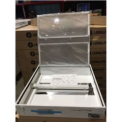 GROUP OF 10 LEDALITE COMMERCIAL CEILING LIGHT FIXTURES WITH. BULBS
