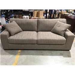 DRIFT WOOD GREY UPHOLSTERED SOFA WITH 2 THROW CUSHIONS