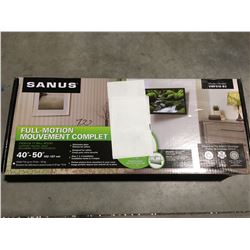 SANUS FULL MOTION TV WALL MOUNT - FITS 40" - 50" TV