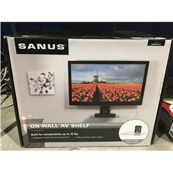 SANUS ON WALL AV SHELF HOLDS UP TO 15LBS